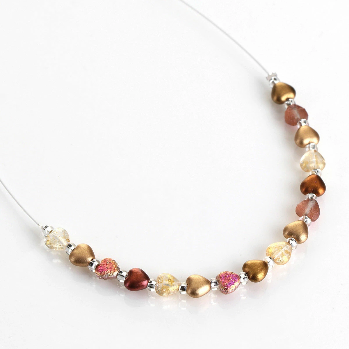 Carrie Elspeth Gold Hearts Links Necklace 2 Carrie Elspeth Gold Hearts Links Necklace - Image 2