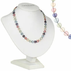 Carrie Elspeth Rainbow Lustre Hearts Full Necklace