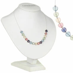 Carrie Elspeth Rainbow Lustre Hearts Links Necklace