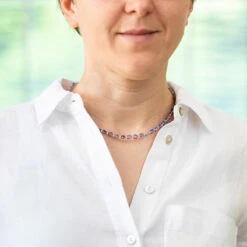 Carrie Elspeth Blue & Pink Twinkles Full Necklace 8 Carrie Elspeth Blue & Pink Twinkles Full Necklace -gifts shop carrie elspeth n1806 necklace lifestyle 1