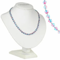 Carrie Elspeth Blue & Pink Twinkles Full Necklace