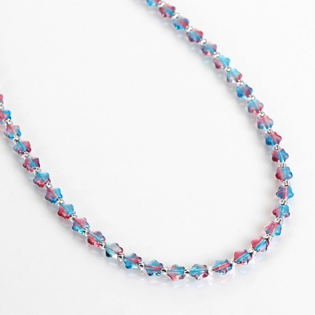 Carrie Elspeth Blue & Pink Twinkles Full Necklace 2 Carrie Elspeth Blue & Pink Twinkles Full Necklace - Image 2