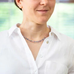 Carrie Elspeth Blue & Pink Twinkles Links Necklace 8 Carrie Elspeth Blue & Pink Twinkles Links Necklace -gifts shop carrie elspeth n1807 necklace lifestyle 1