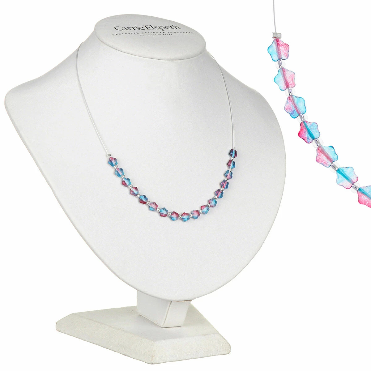 Carrie Elspeth Blue & Pink Twinkles Links Necklace 1 Carrie Elspeth Blue & Pink Twinkles Links Necklace