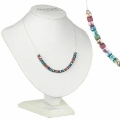 Carrie Elspeth Rainbow Shimmer Drums Links Necklace