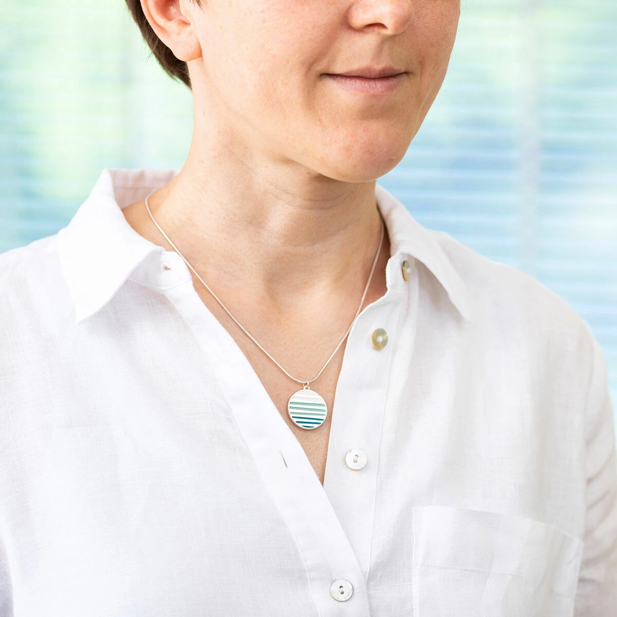 Carrie Elspeth Cool Enamel Sunset Pendant Necklace 4 Carrie Elspeth Cool Enamel Sunset Pendant Necklace - Image 4