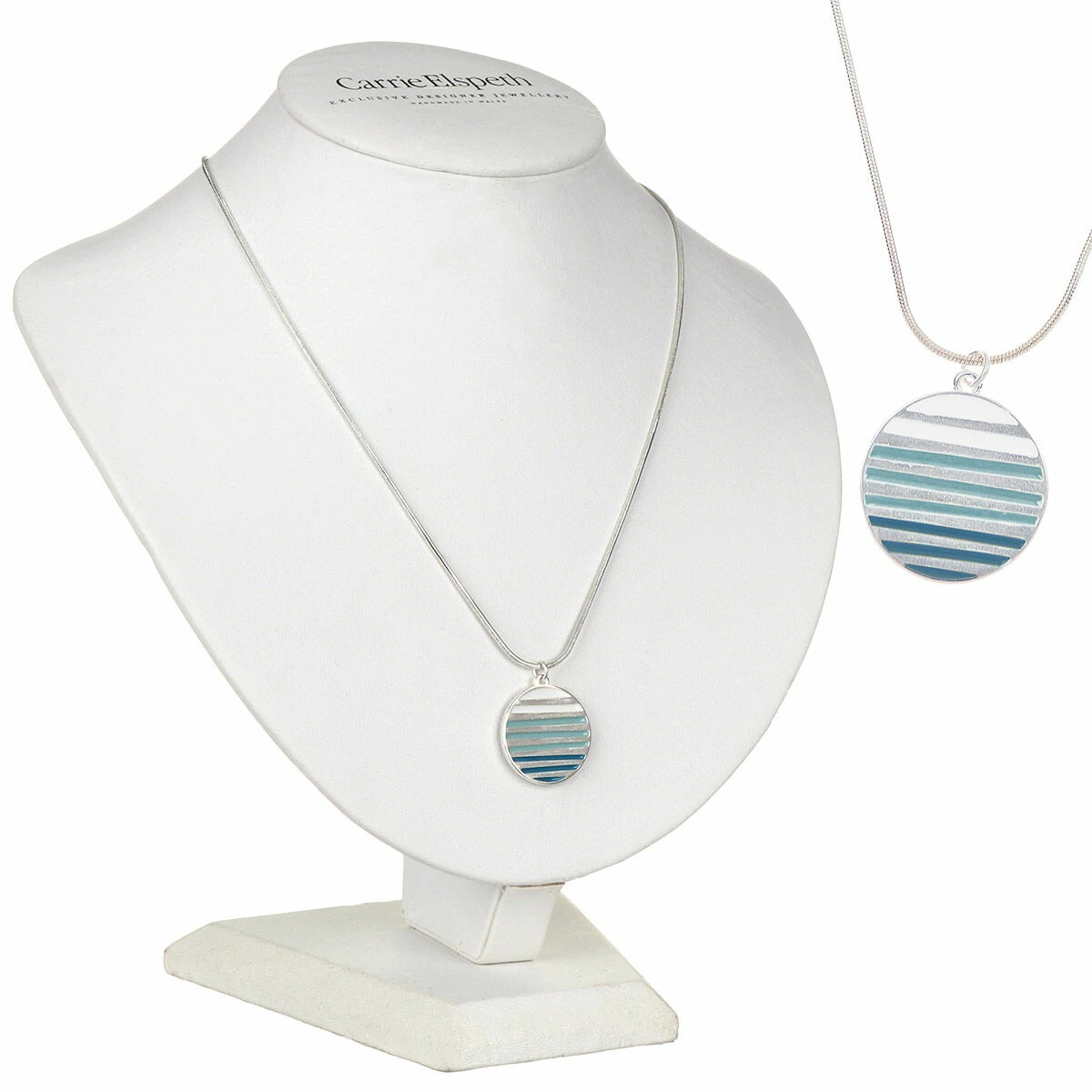 Carrie Elspeth Cool Enamel Sunset Pendant Necklace 1 Carrie Elspeth Cool Enamel Sunset Pendant Necklace