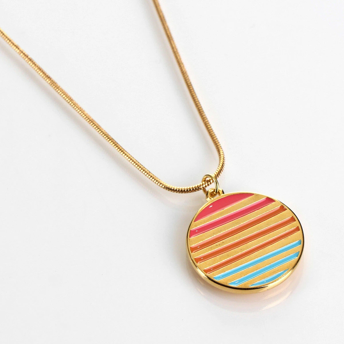 Carrie Elspeth Warm Enamel Sunset Pendant Necklace 2 Carrie Elspeth Warm Enamel Sunset Pendant Necklace - Image 2