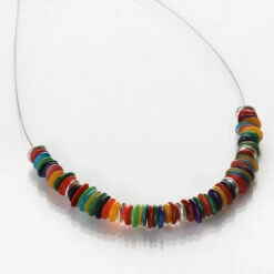 Carrie Elspeth Rainbow Shell Links Necklace -gifts shop carrie elspeth n938 rainbow shell links necklace