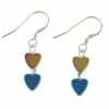 Carrie Elspeth Rainbow Hearts Hematite Earrings