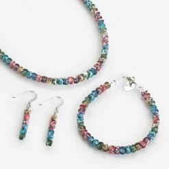 Carrie Elspeth Rainbow Shimmer Drums Earrings -gifts shop carrie elspeth set 1810 1