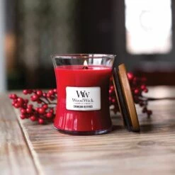 WoodWick Crimson Berries Medium Hourglass Candle 5 WoodWick Crimson Berries Medium Hourglass Candle -gifts shop crimson berries lifestyle