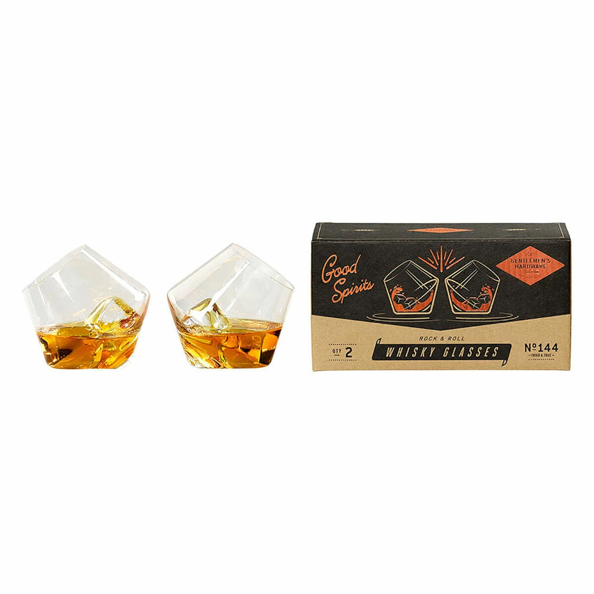 Gentlemen's Hardware Set Of Two Rocking Whisky Glasses 3 Gentlemen's Hardware Set Of Two Rocking Whisky Glasses - Image 3