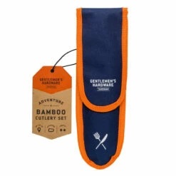 Gentlemen's Hardware Travel Bamboo Cutlery Set -gifts shop designworks gen639 gentlemens hardware travel bamboo cutlery set 4