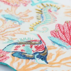 House Of Disaster Coral Sealife Jewellery Roll 10 House Of Disaster Coral Sealife Jewellery Roll -gifts shop disaster designs corjesea coral sealife jewellery roll closeup2