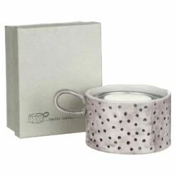 East Of India Dimpled Spot Handled Candle Holder -gifts shop east of india 7141 dimpled spots candle holder 3