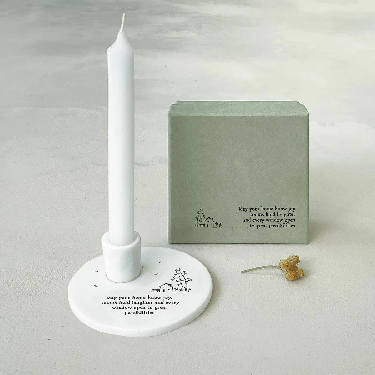 East Of India May Your Home Know Joy Candle Holder 2 East Of India May Your Home Know Joy Candle Holder - Image 2