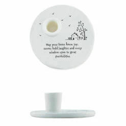 East Of India May Your Home Know Joy Candle Holder