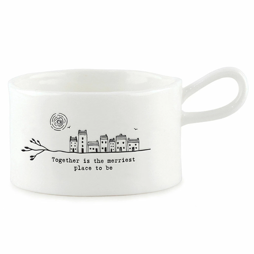 East Of India ‘Together Merriest’ Handled Candle Holder 2 East Of India ‘Together Merriest’ Handled Candle Holder - Image 2