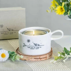 East Of India ‘The Reason I Smile’ Handled Candle Holder