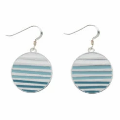 Carrie Elspeth Cool Enamel Sunset Pendant Earrings