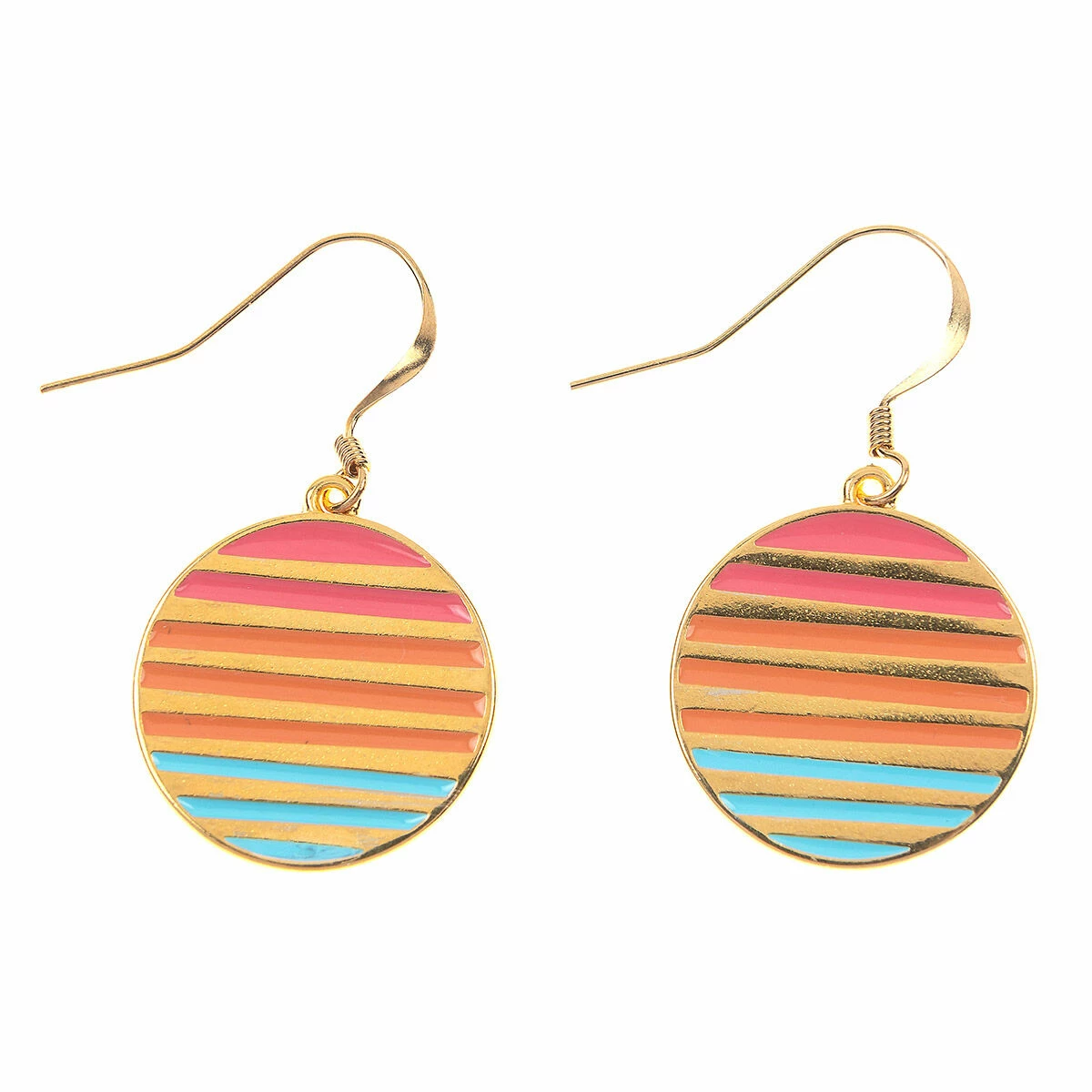 Carrie Elspeth Warm Enamel Sunset Pendant Earrings 1 Carrie Elspeth Warm Enamel Sunset Pendant Earrings