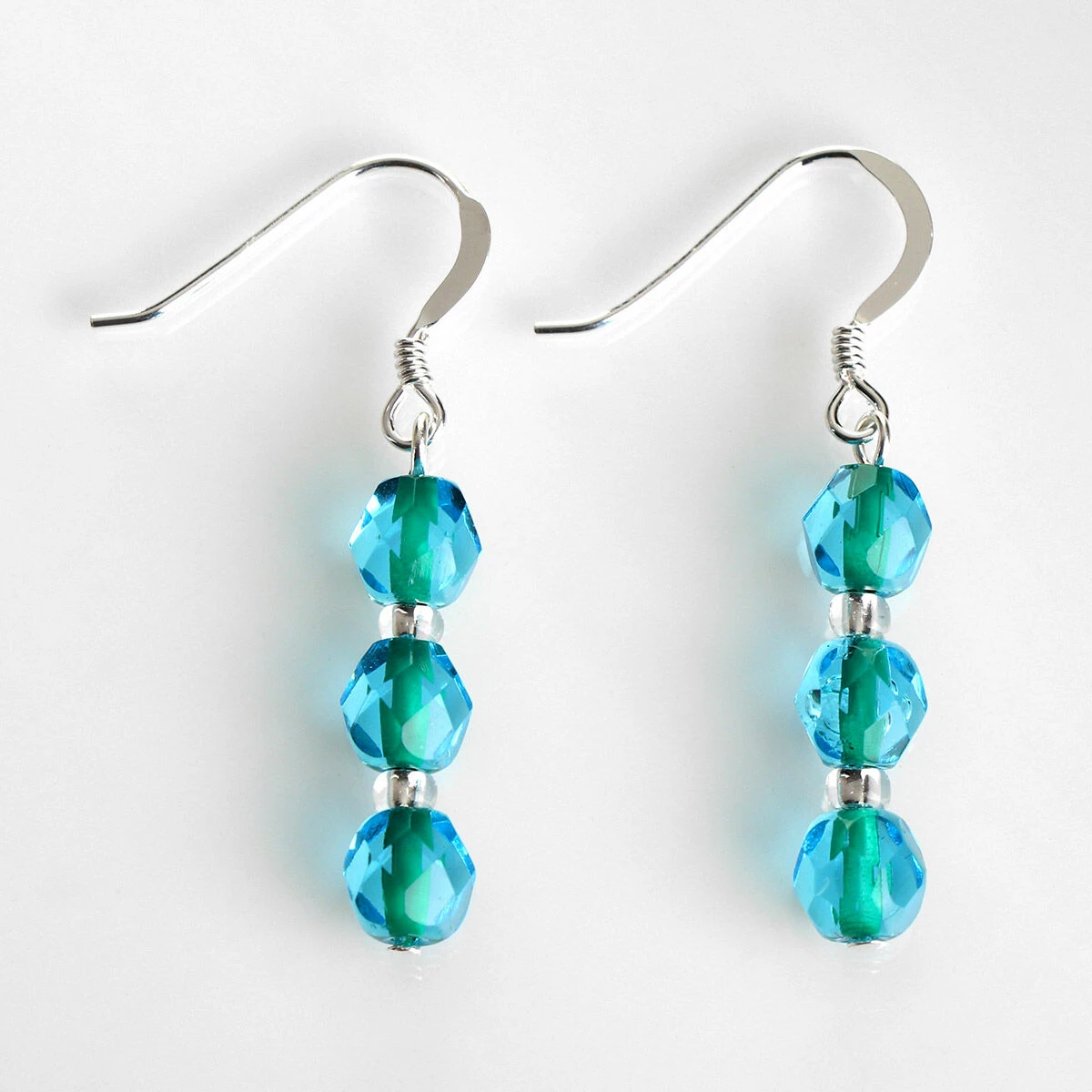 Carrie Elspeth Teal & Green Filaments Earrings 2 Carrie Elspeth Teal & Green Filaments Earrings - Image 2