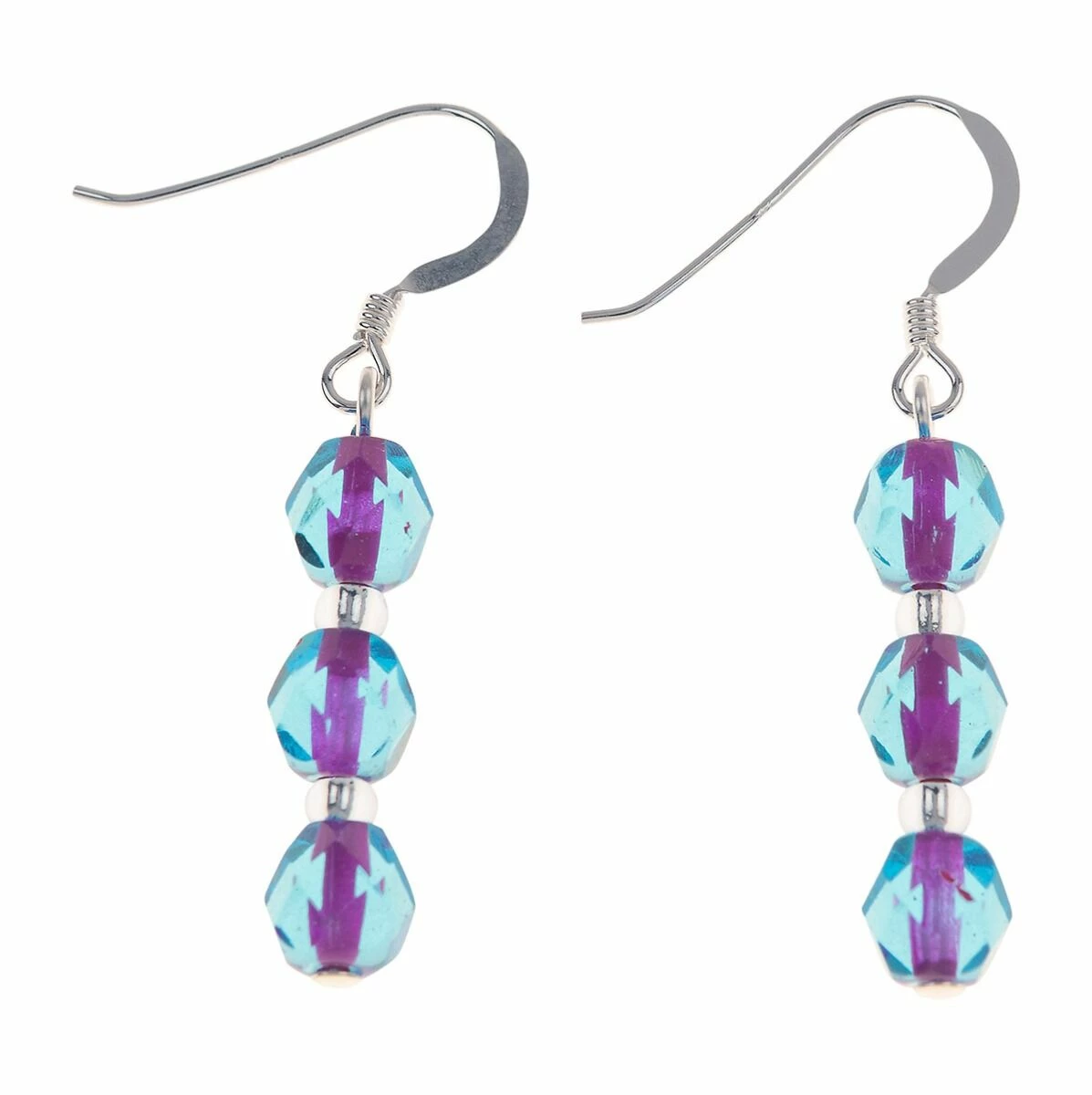 Carrie Elspeth Blue & Pink Filaments Earrings 1 Carrie Elspeth Blue & Pink Filaments Earrings