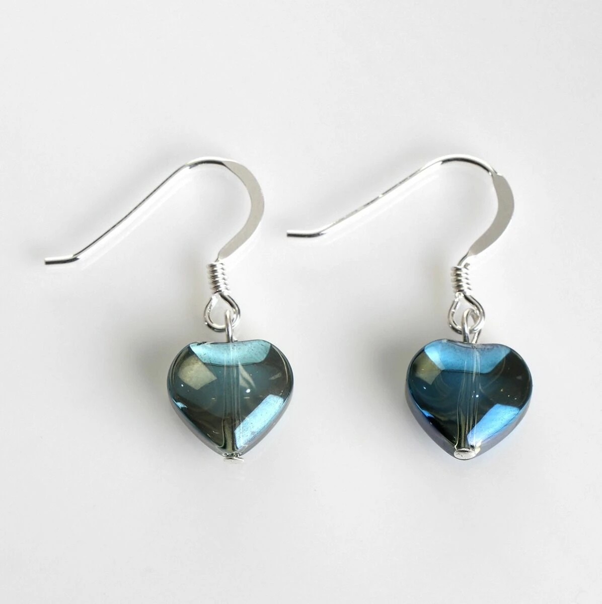 Carrie Elspeth Blue Shine Hearts Earrings 2 Carrie Elspeth Blue Shine Hearts Earrings - Image 2
