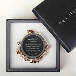 Equilibrium Rose Gold Multi Hearts Leather Bracelet -gifts shop equibrium rose gold multi heart bracelet 49506 01 copy