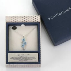 Equilibrium Forget-Me-Not Cascade Silver Plated Necklace 5 Equilibrium Forget-Me-Not Cascade Silver Plated Necklace -gifts shop equilibrium 204556 forget me not cascade silver plated necklace 2