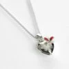 Equilibrium Girls Silver Plated Butterfly Heart-Shaped Locket