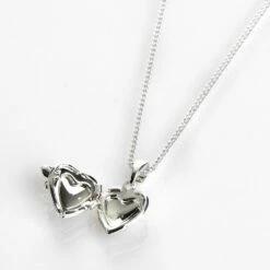Equilibrium Girls Silver Plated Butterfly Heart-Shaped Locket -gifts shop equilibrium 204783 girls silver plated butterfly heart shaped locket 3