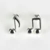 Equilibrium Silver Plated Music Collection Odd Notes Earrings