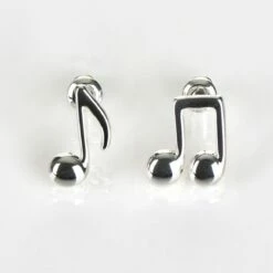 Equilibrium Silver Plated Music Collection Odd Notes Earrings