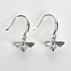 Equilibrium Silver Plated Honey Bee Earrings