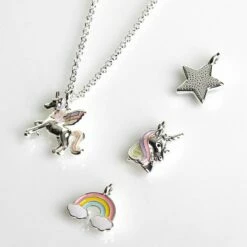 Equilibrium Girls Silver Plated Make Your Own Mystical Necklace Set