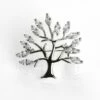 Equilibrium Clear Tree Of Life Silver Brooch