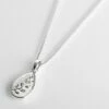 Equilibrium Silver Plated Back To Nature Fern Teardrop Necklace