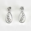 Equilibrium Silver Plated Back To Nature Fern Teardrop Earrings