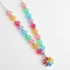 Equilibrium Girls Silver Plated Rainbow Flowers Necklace
