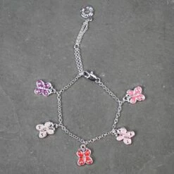 Equilibrium Girls Butterfly Charm Bracelet