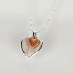 Equilibrium Silver Plated Heart Necklace
