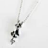 Equilibrium Silver Plated Hanging Cat Necklace