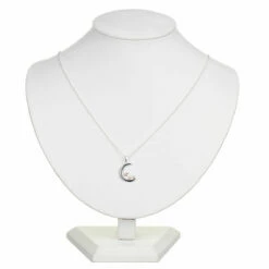Equilibrium Two Tone Polished Pretty Moon & Stars Necklace -gifts shop equilibrium necklaces 314404 polished two tone pretty moon stars necklace 01 bust copy