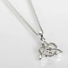 Equilibrium Silver Plated Celtic Knot Diamante Heart Necklace