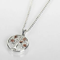 Equilibrium Two Tone Blossom Tree Of Life Necklace