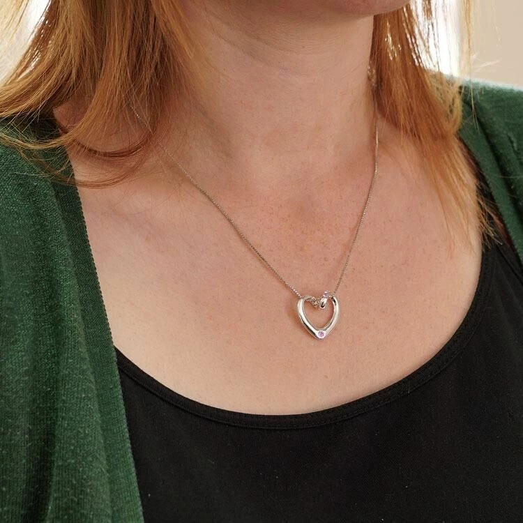 Equilibrium Pink Diamante Heart Necklace 3 Equilibrium Pink Diamante Heart Necklace - Image 3