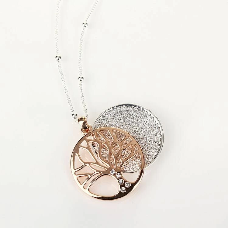 Equilibrium Rose Gold Filigree Disk Long Necklace 1 Equilibrium Rose Gold Filigree Disk Long Necklace