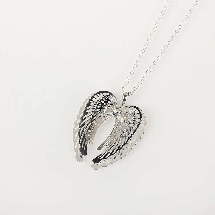 Equilibrium Clear 3D Guardian Angel Wings Necklace 1 Equilibrium Clear 3D Guardian Angel Wings Necklace